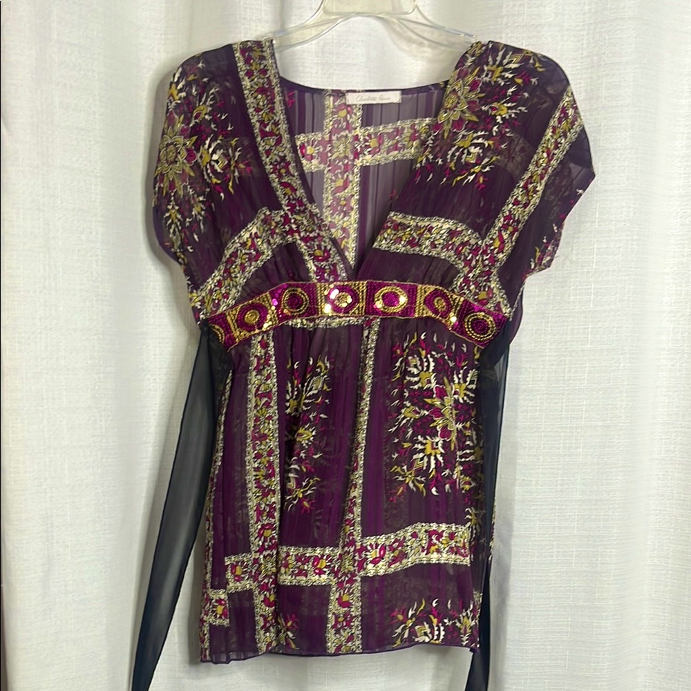 Charlotte Russe | y2k floral top with sash
